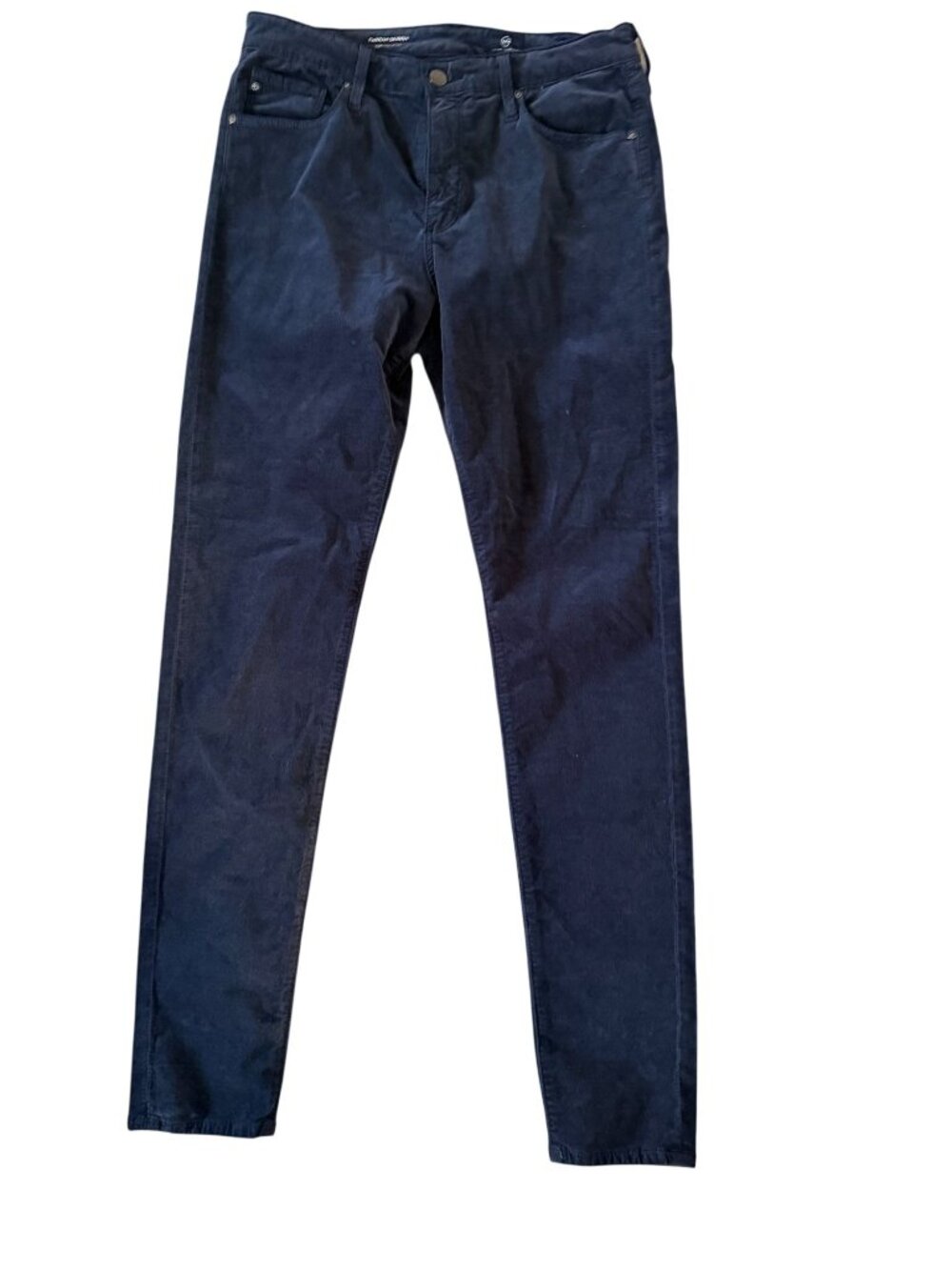 ADRIANO GOLDSCHMIED Farah Blue Velvet High Rise Skinny Pants Size 30